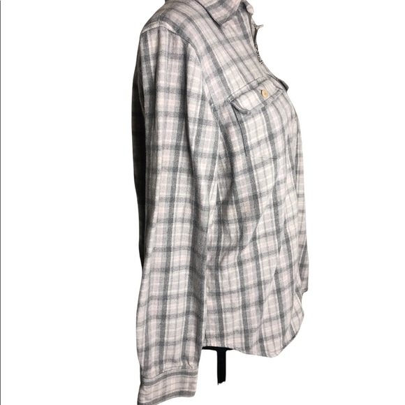 Lauren Ralph Lauren Flannel Plaid Long Sleeve Sz M - Picture 6 of 11